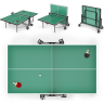 Теннисный стол UNIX LINE COMPACT INDOOR 18mm MDF Green TT18CINDGR